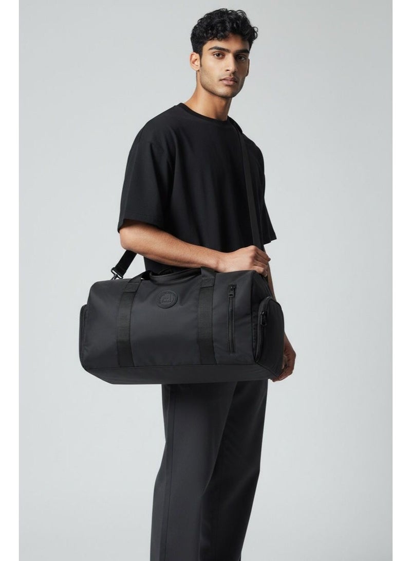 هاي لاين ستور شنطة High Line TrainX – ضد الماء للجيم والسفر مع جزء مخصص للحذاء – مثالية للجيم، رحلات الطيران الطويلة والقطارات القصيرة – باللون الأسود - Image 2